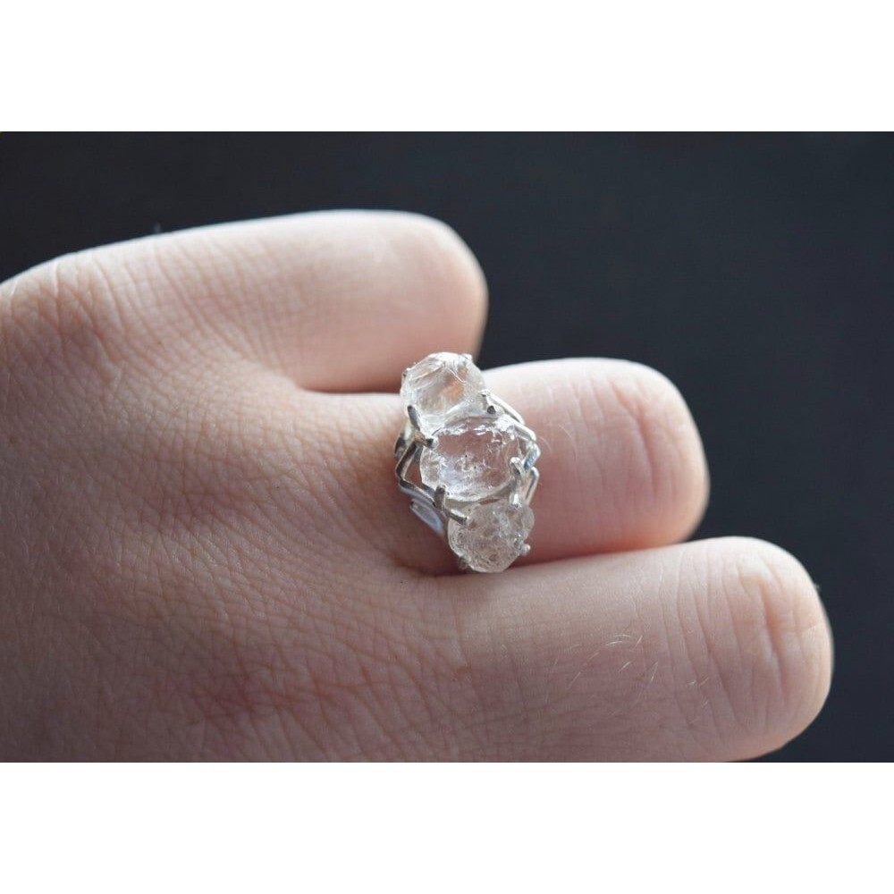 alternative engagement ring, raw diamond wedding band, unique ring, rings for wo
